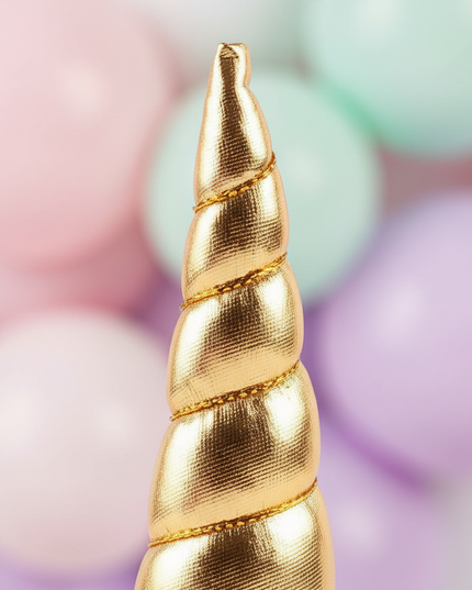 golden unicorn headband - detail