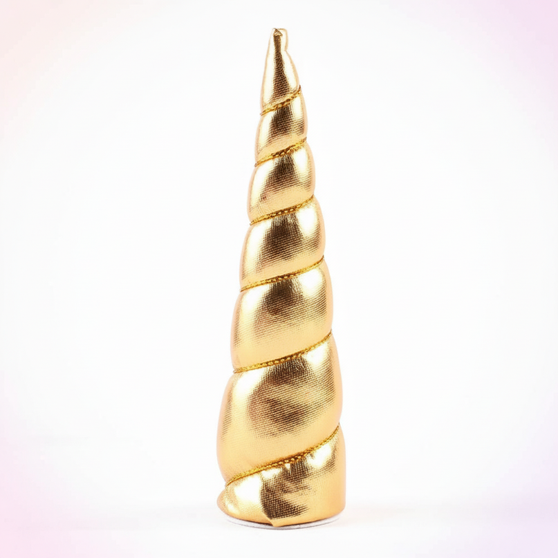 golden unicorn headband - white-bg
