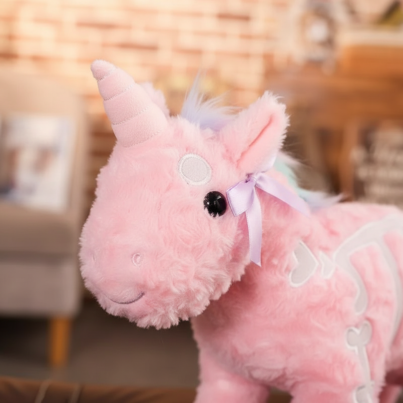 gothic unicorn plush - detail