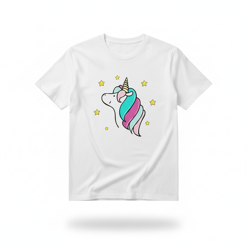 graphic unicorn shirt - white-bg