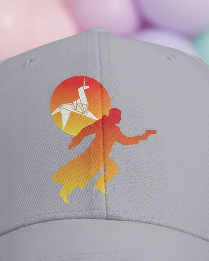 gray unicorn cap - detail