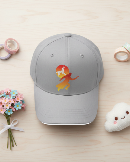 gray unicorn cap - flat-lay