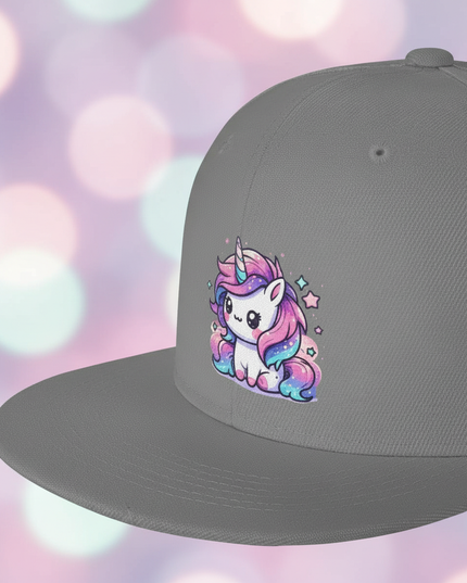 gray unicorn hat - detail