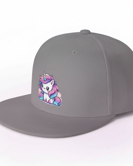gray unicorn hat - white-bg