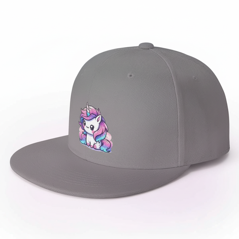 gray unicorn hat - white-bg