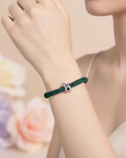 green unicorn bracelet - in-use