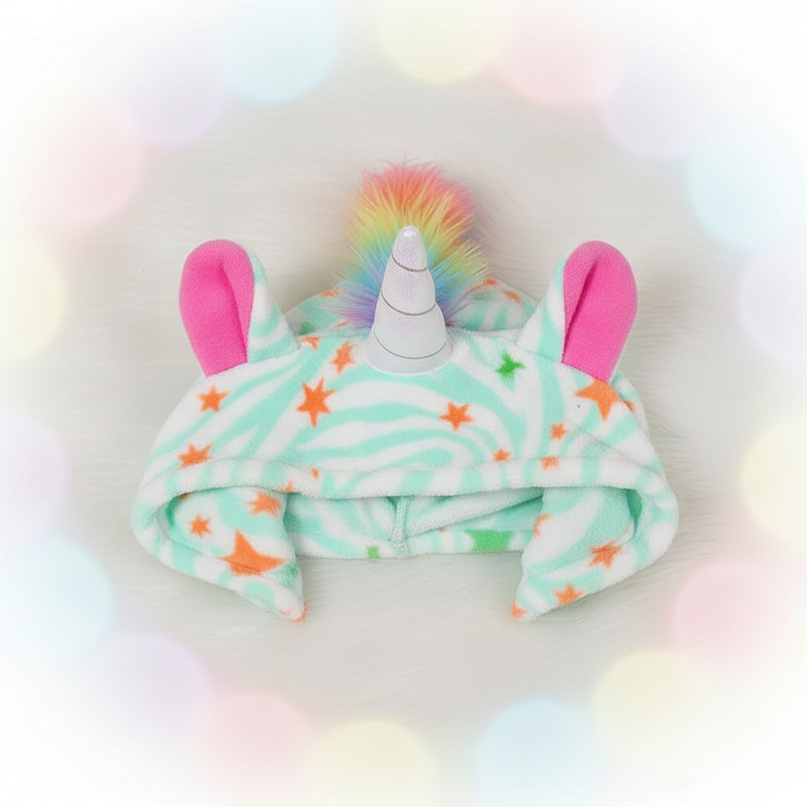 green unicorn onesie - detail