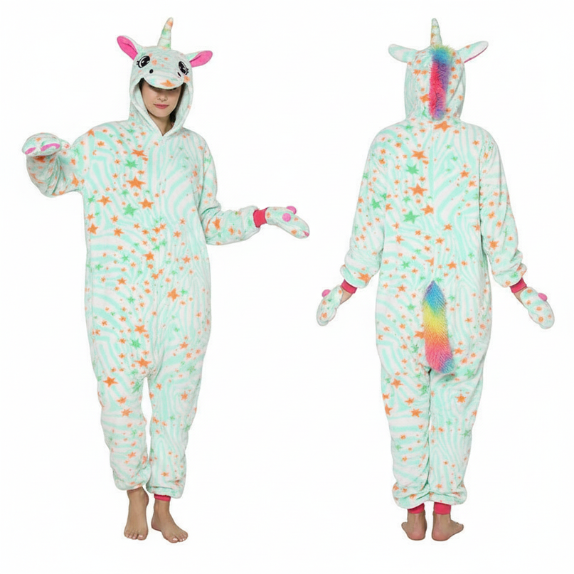 green unicorn onesie - white-bg