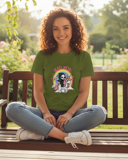 green unicorn shirt - lifestyle