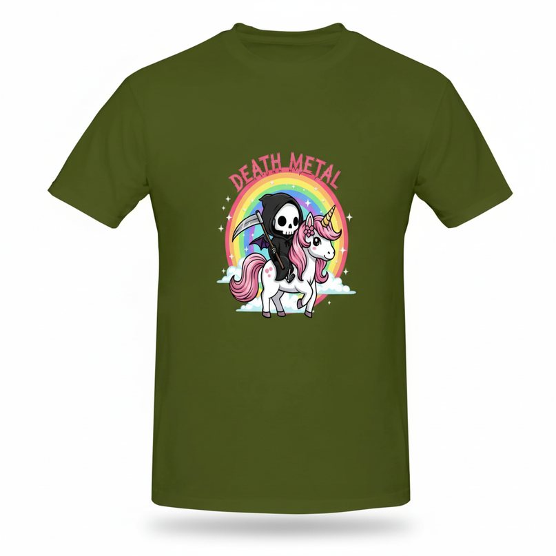green unicorn shirt - white-bg