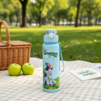 green unicorn water bottle - lifestyle