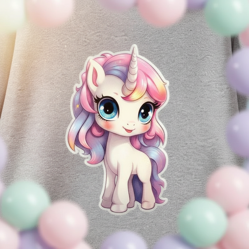 grey unicorn hoodie kids - detail