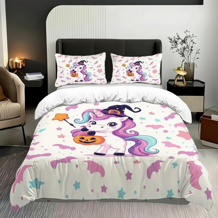 halloween witch unicorn bedding - lifestyle