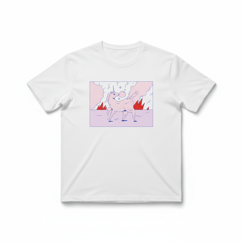 harajuku unicorn shirt - white-bg
