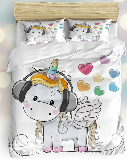 headphones unicorn bedding - lifestyle