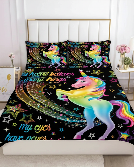 heart believes unicorn bedding - lifestyle