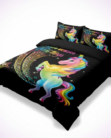 heart believes unicorn bedding - white-bg