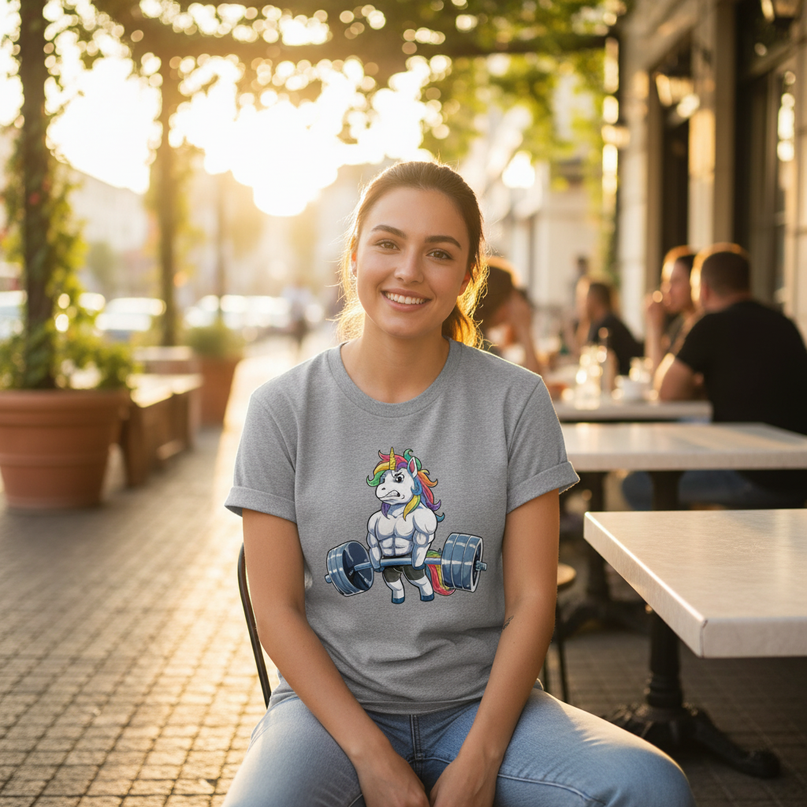 hippie unicorn shirt - in-use