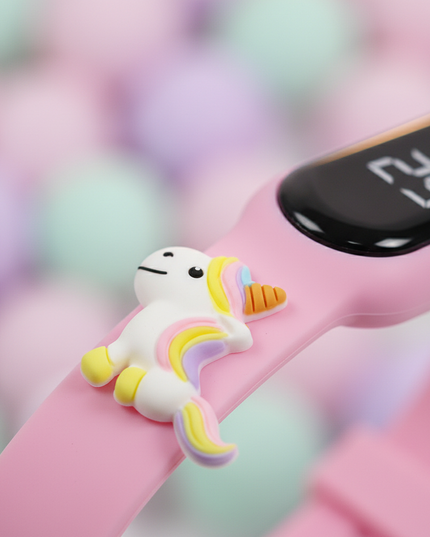 holo unicorn led watch - detail