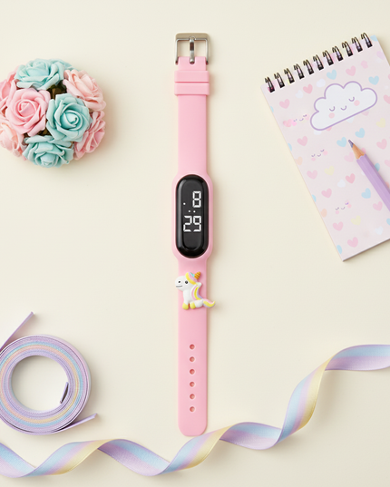 holo unicorn led watch - flat-lay
