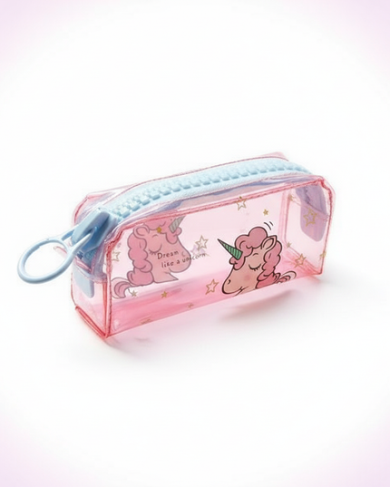 holographic unicorn pencil case - white-bg