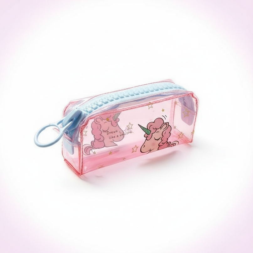 holographic unicorn pencil case - white-bg