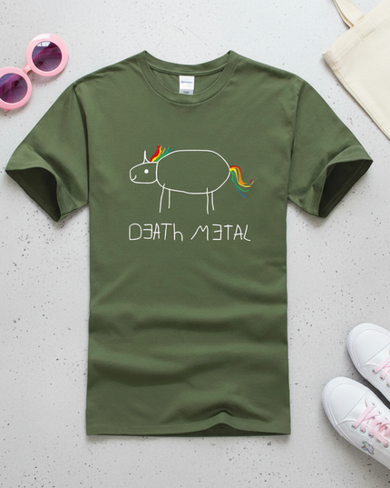 holographic unicorn shirt - flat-lay