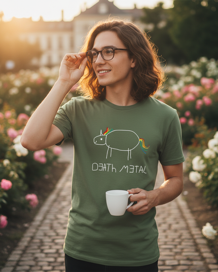 holographic unicorn shirt - in-use