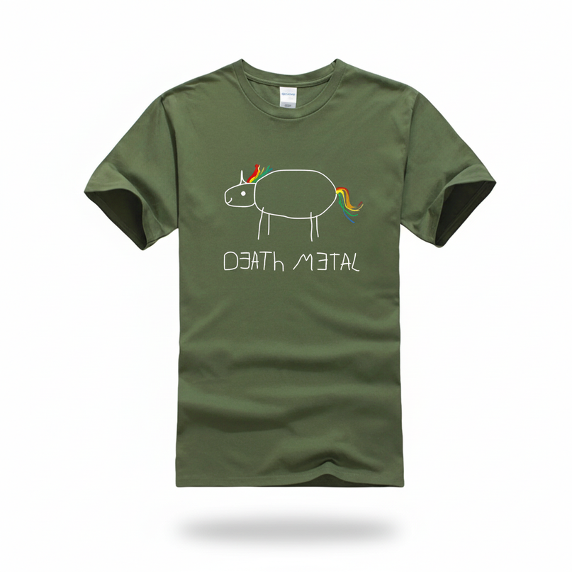holographic unicorn shirt - white-bg