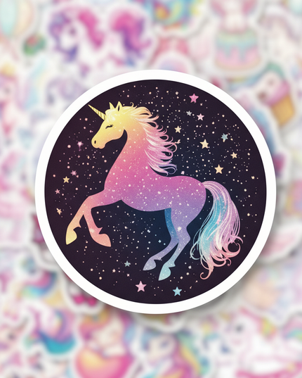 holographic unicorn stickers - detail