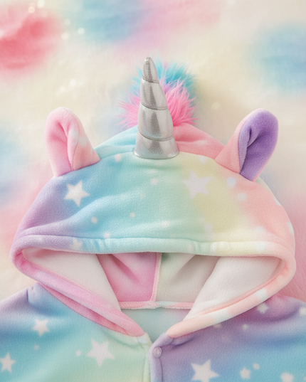 hooded unicorn onesie - detail