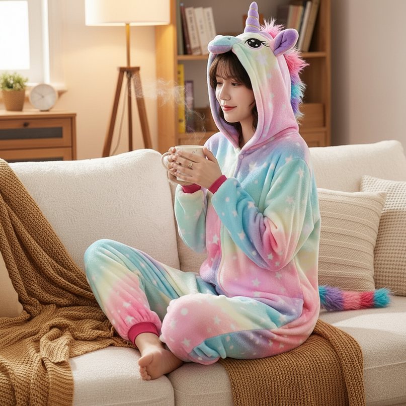 hooded unicorn onesie - lifestyle