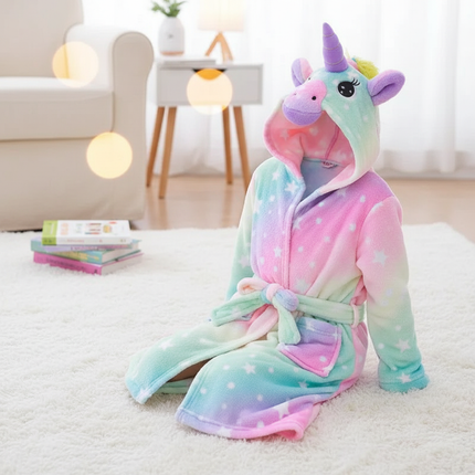 hooded unicorn robe - lifestyle