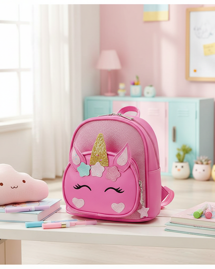 hot pink unicorn backpack custom name - lifestyle