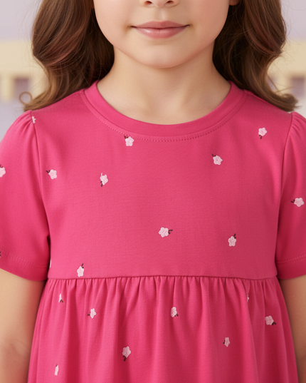 hot pink unicorn dress girls - detail