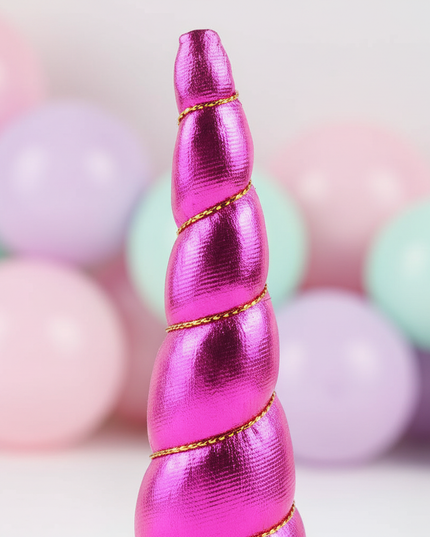 hot pink unicorn headband - detail