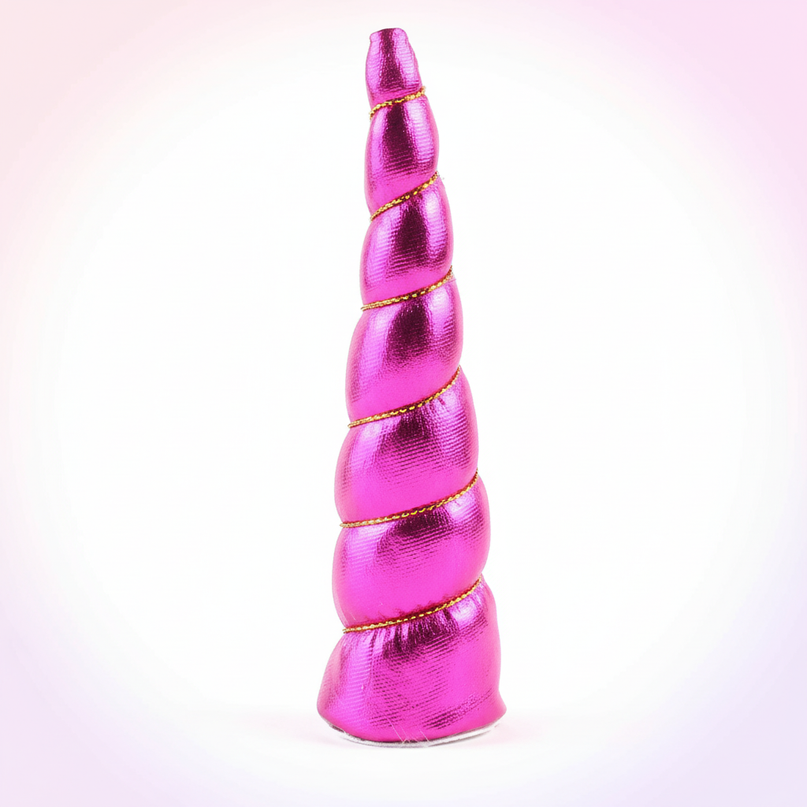 hot pink unicorn headband - white-bg