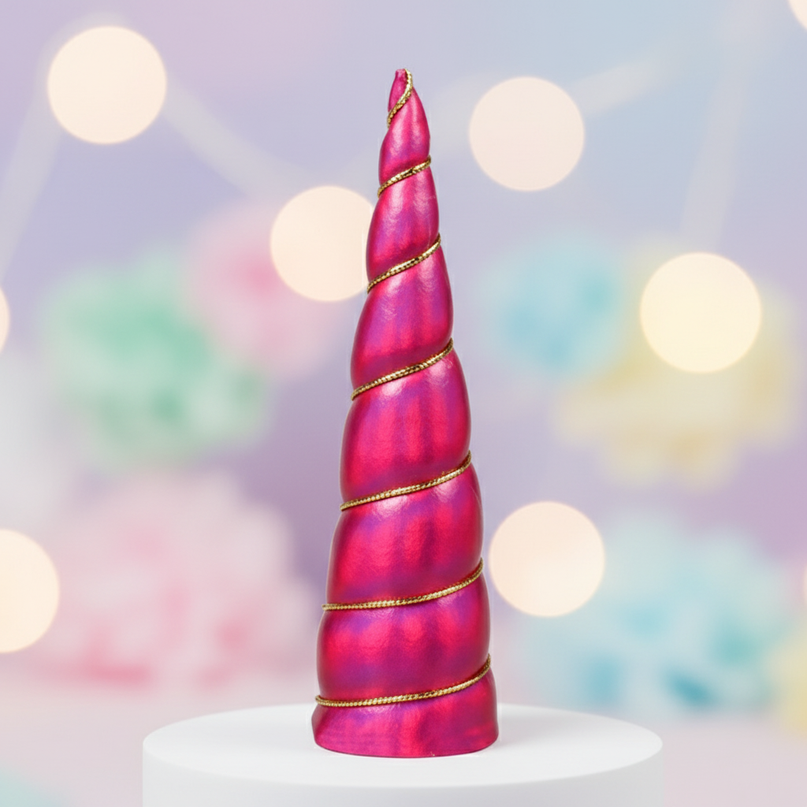 hot pink unicorn horn set - lifestyle