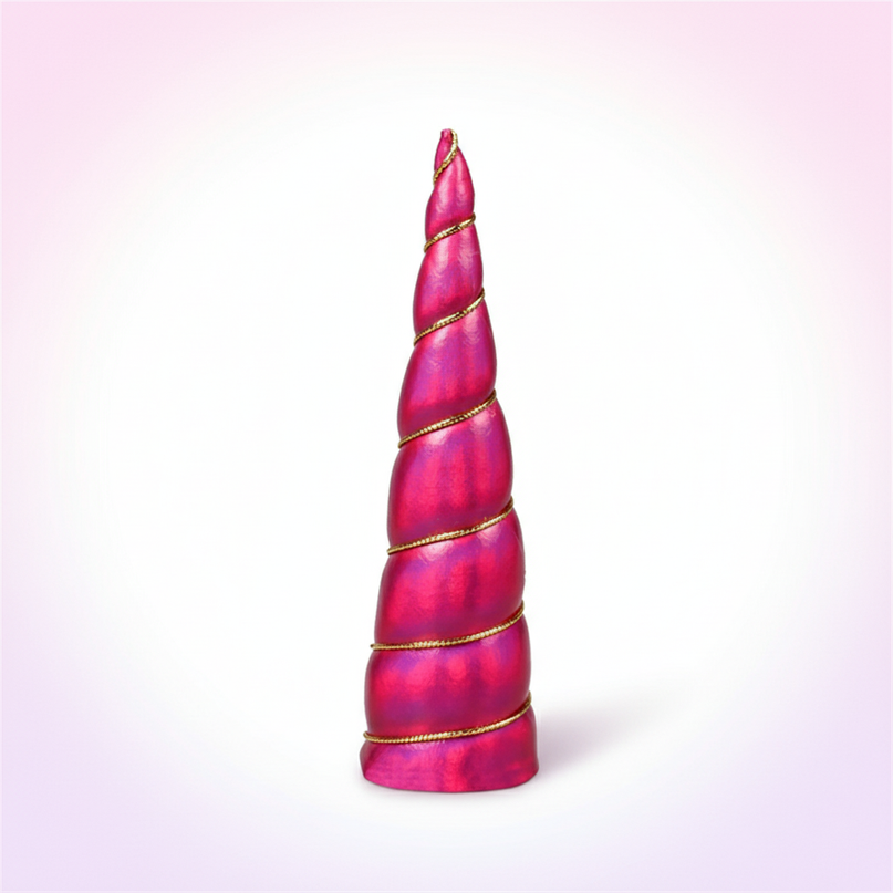hot pink unicorn horn set - white-bg