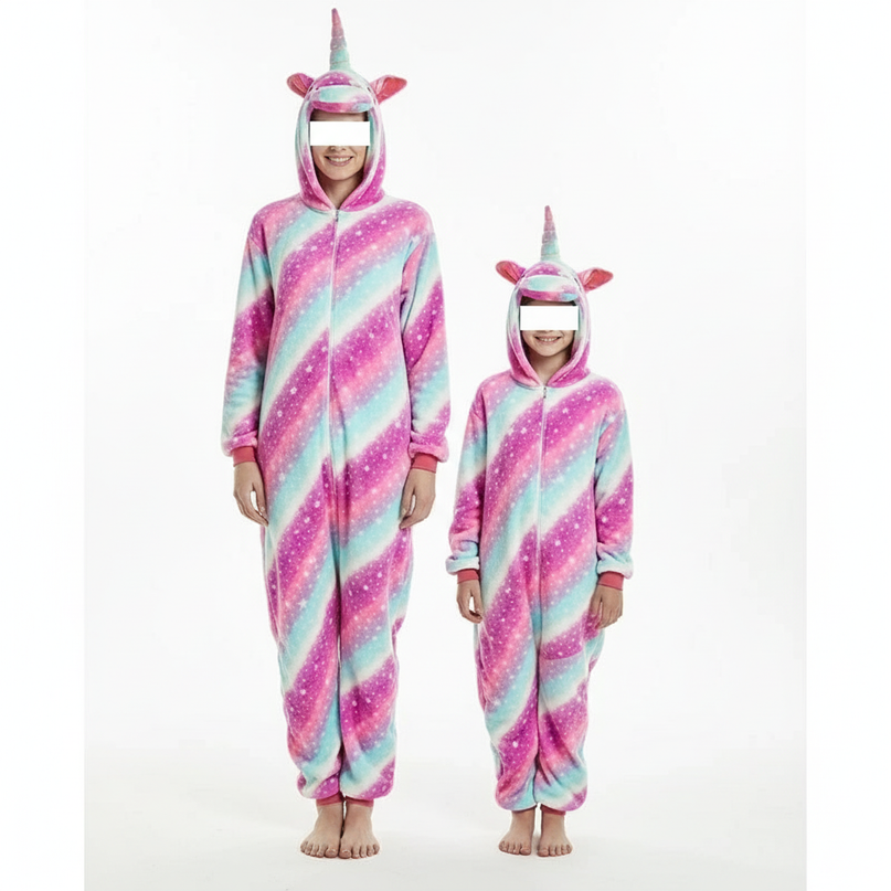 hot pink unicorn onesie - white-bg