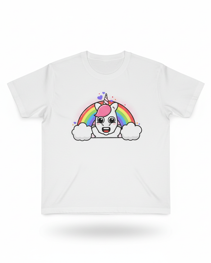 hot pink unicorn shirt - white-bg