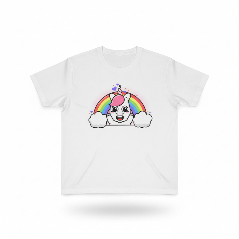 hot pink unicorn shirt - white-bg