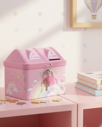 house unicorn piggy bank - lifestyle