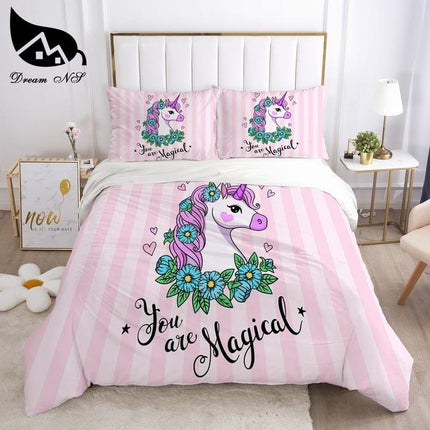 Single Size Unicorn Bed Set
