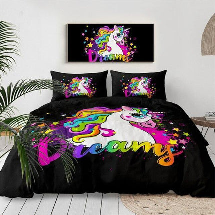 Emoji Magic Unicorn Bed Set