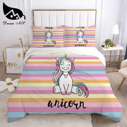 Double Bed Unicorn Bed Set