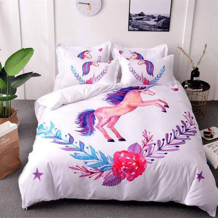 Cute Unicorn Bed Set