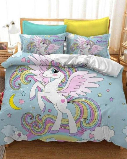 Green Unicorn Bed Set