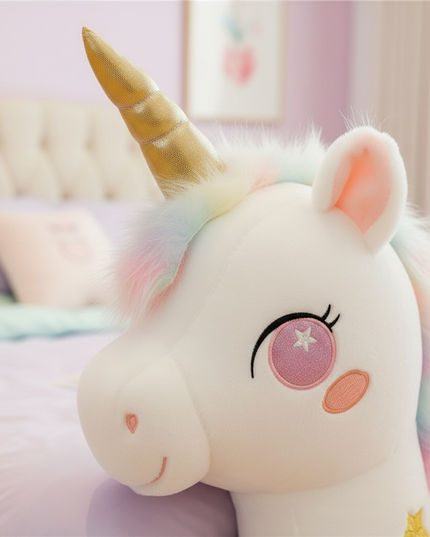 huge unicorn plush stuffed animal - detail