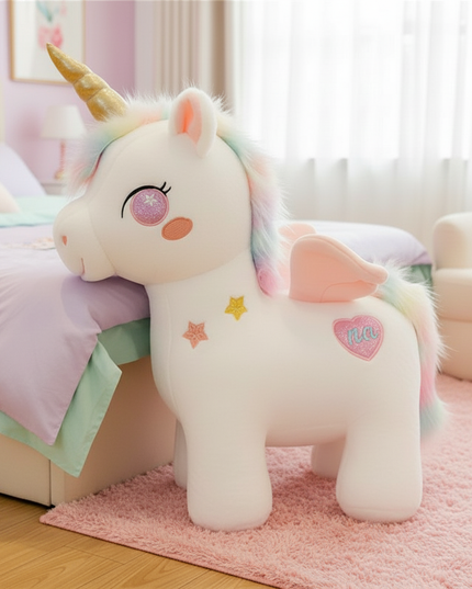huge unicorn plush stuffed animal - lifestyle